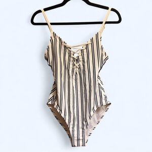 Nautica Striped One-Piece Swimsuit